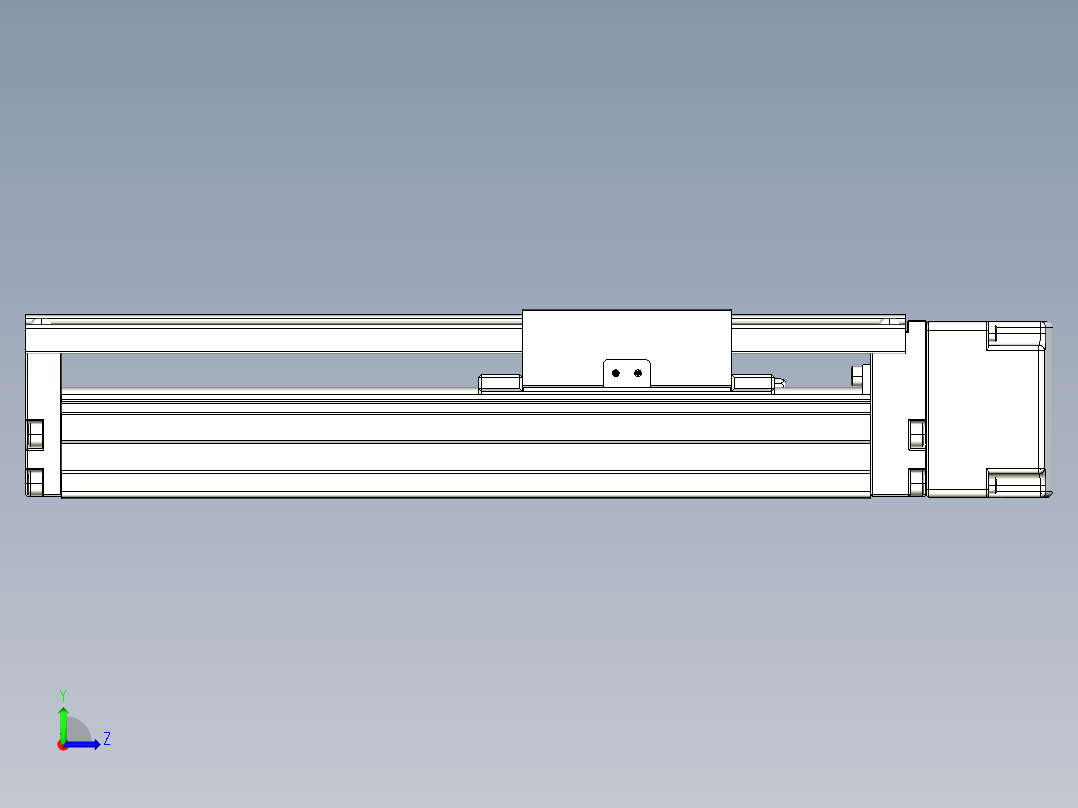 TPA-KNR-86E-1610C-L150A1-MR-H10-N3线性模块铝制底座左视图