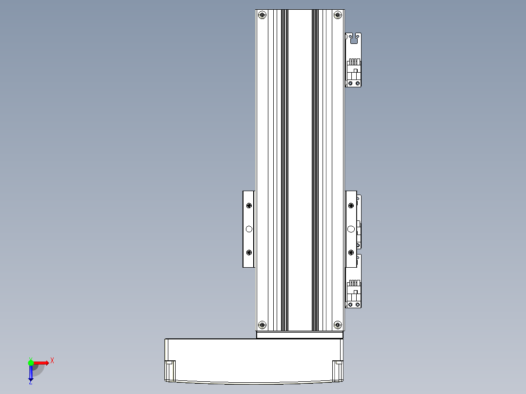 TPA-KNR-86E-1610C-L150A1-MR-H10-N3线性模块铝制底座俯视图