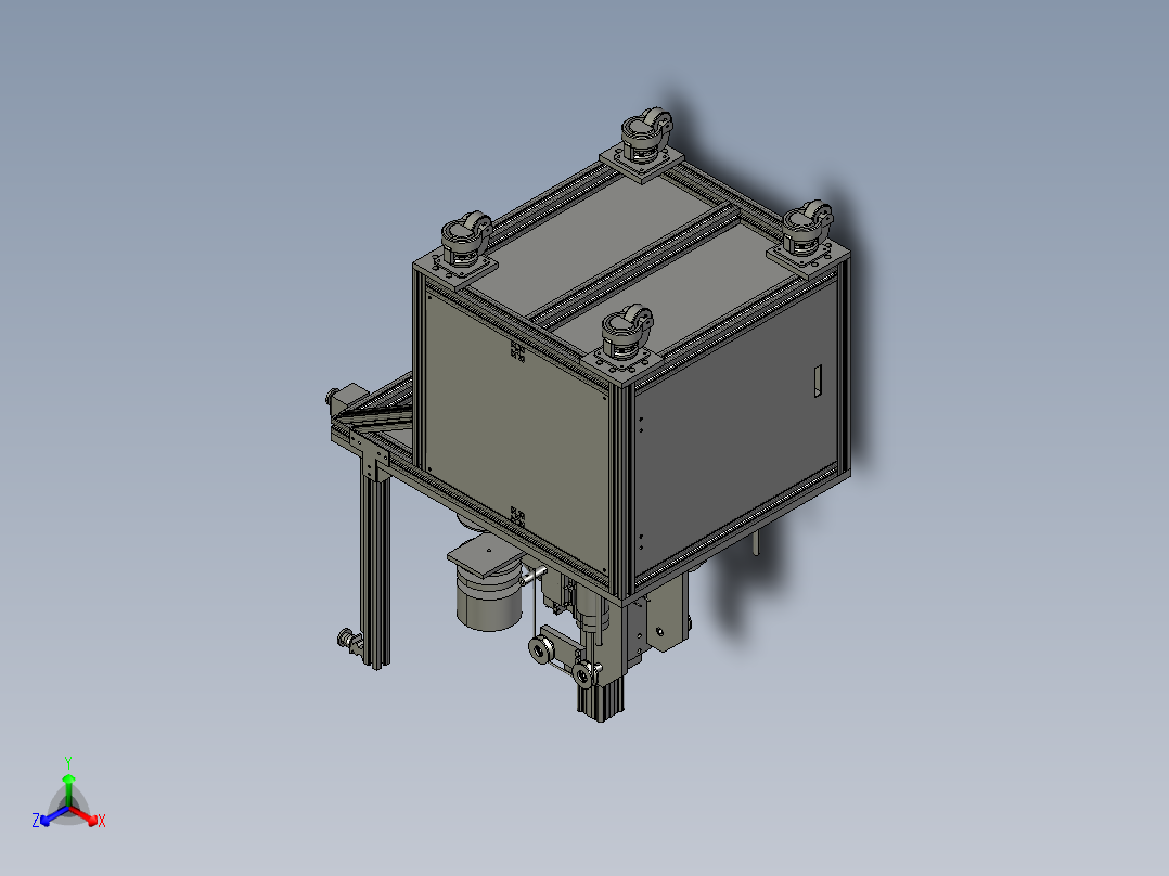 轴承角度测量设备step正等轴测图