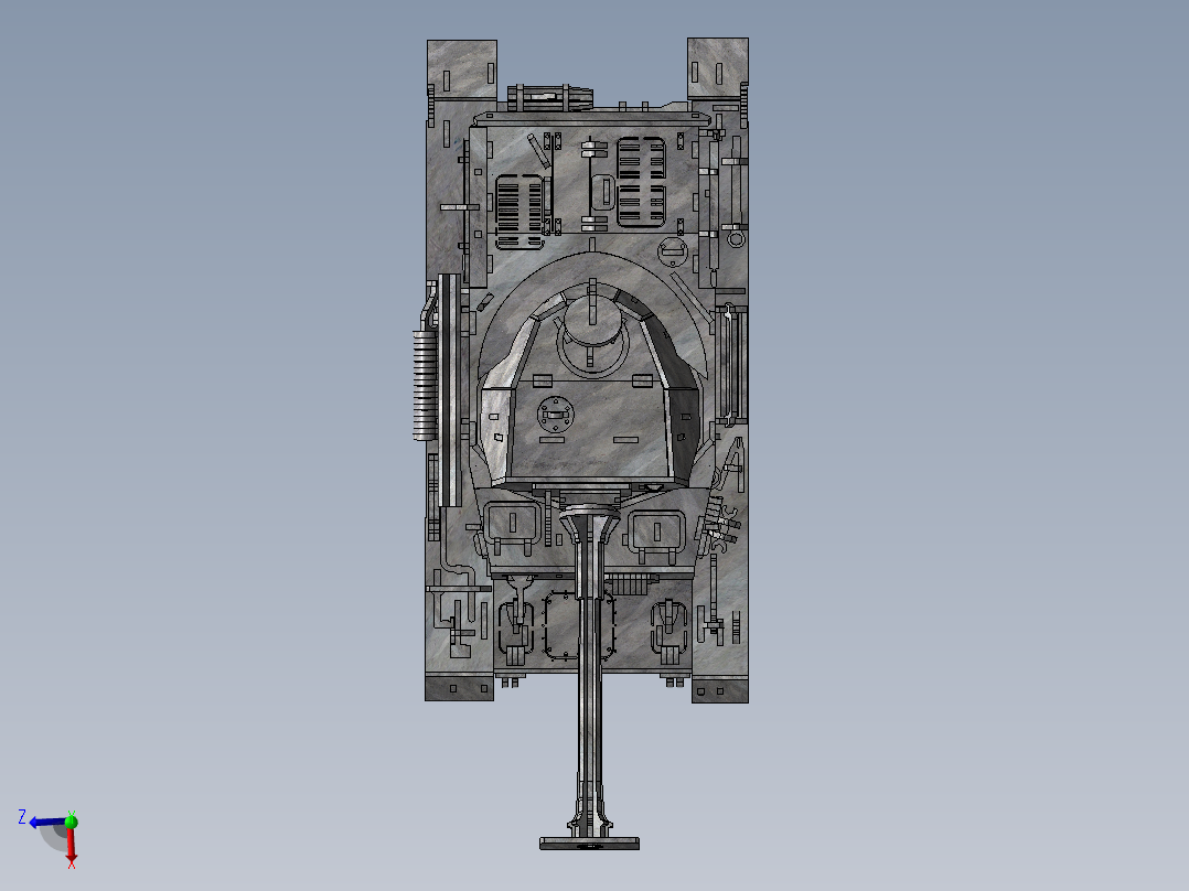 Panzerkampfwagen IV德军坦克模型3D图纸 Solidworks设计 附STEP俯视图