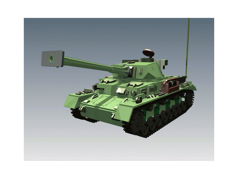 Panzerkampfwagen IV德军坦克模型3D图纸 Solidworks设计 附STEP
