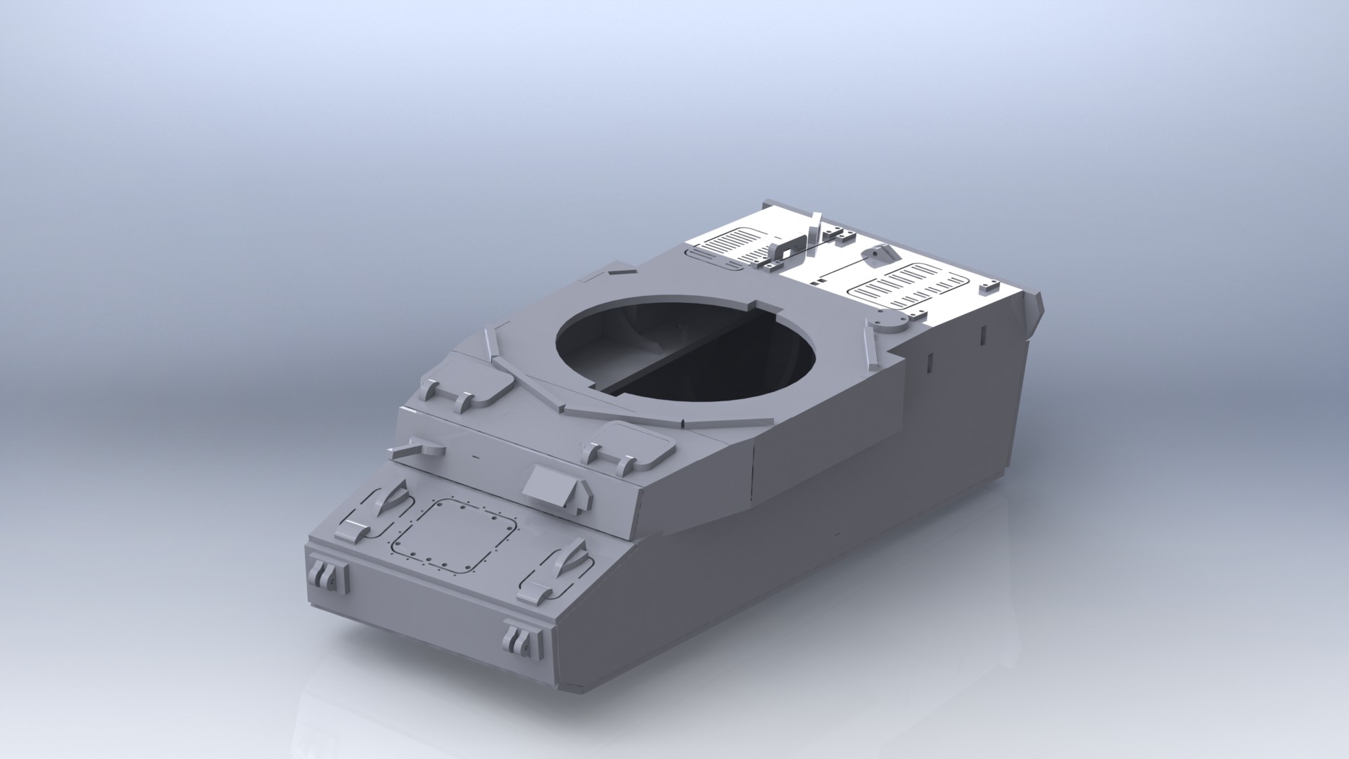 Panzerkampfwagen IV德军坦克模型3D图纸 Solidworks设计 附STEP