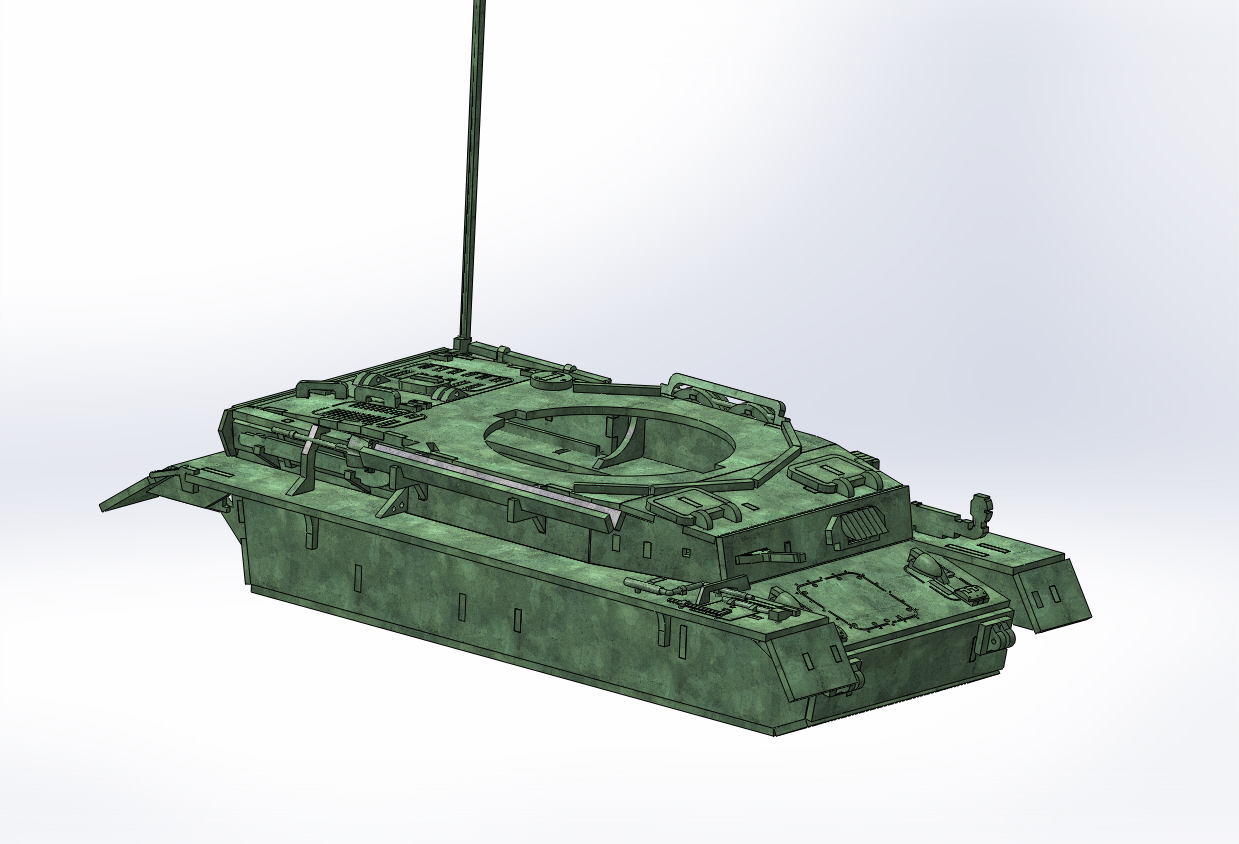 Panzerkampfwagen IV德军坦克模型3D图纸 Solidworks设计 附STEP