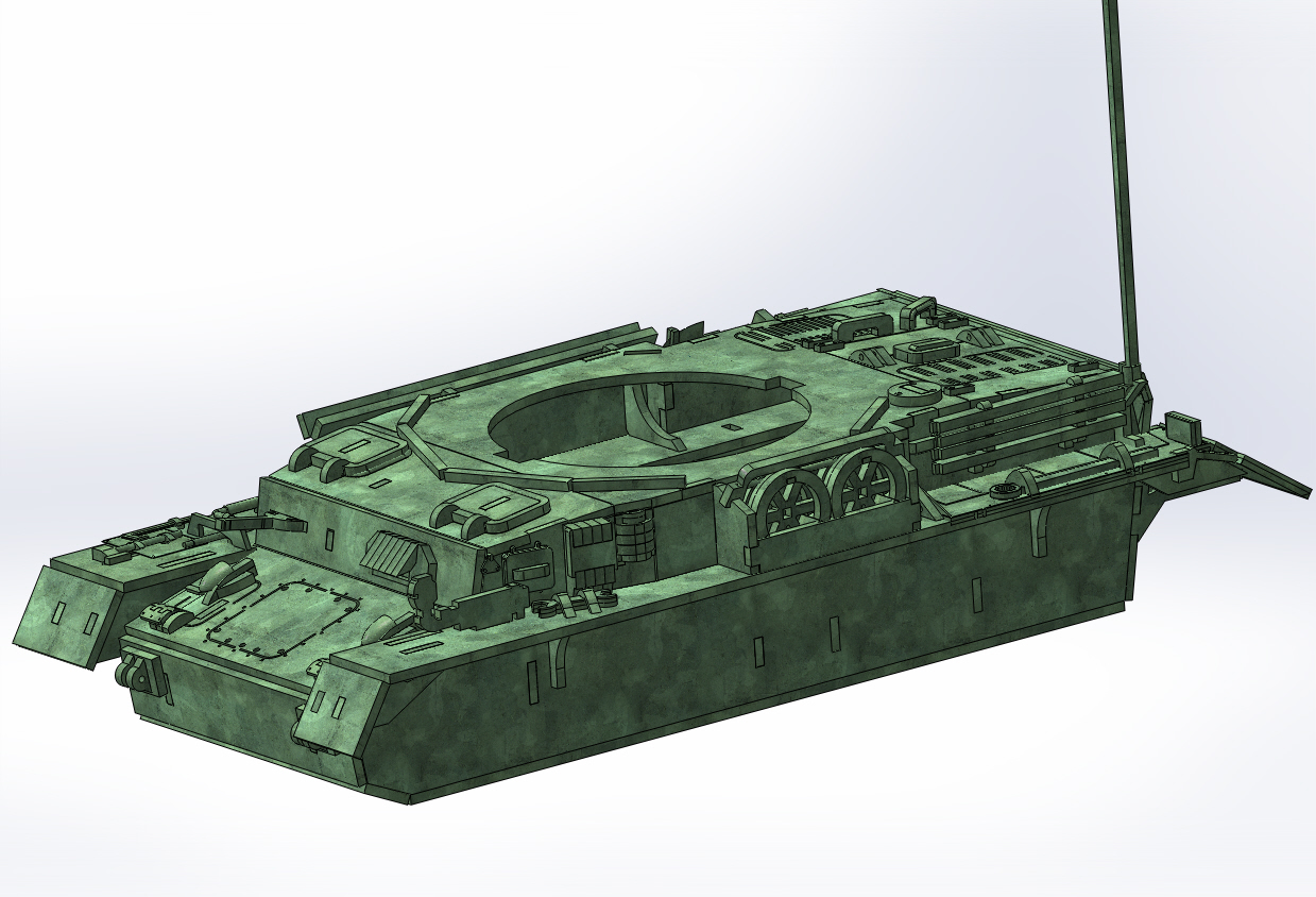 Panzerkampfwagen IV德军坦克模型3D图纸 Solidworks设计 附STEP