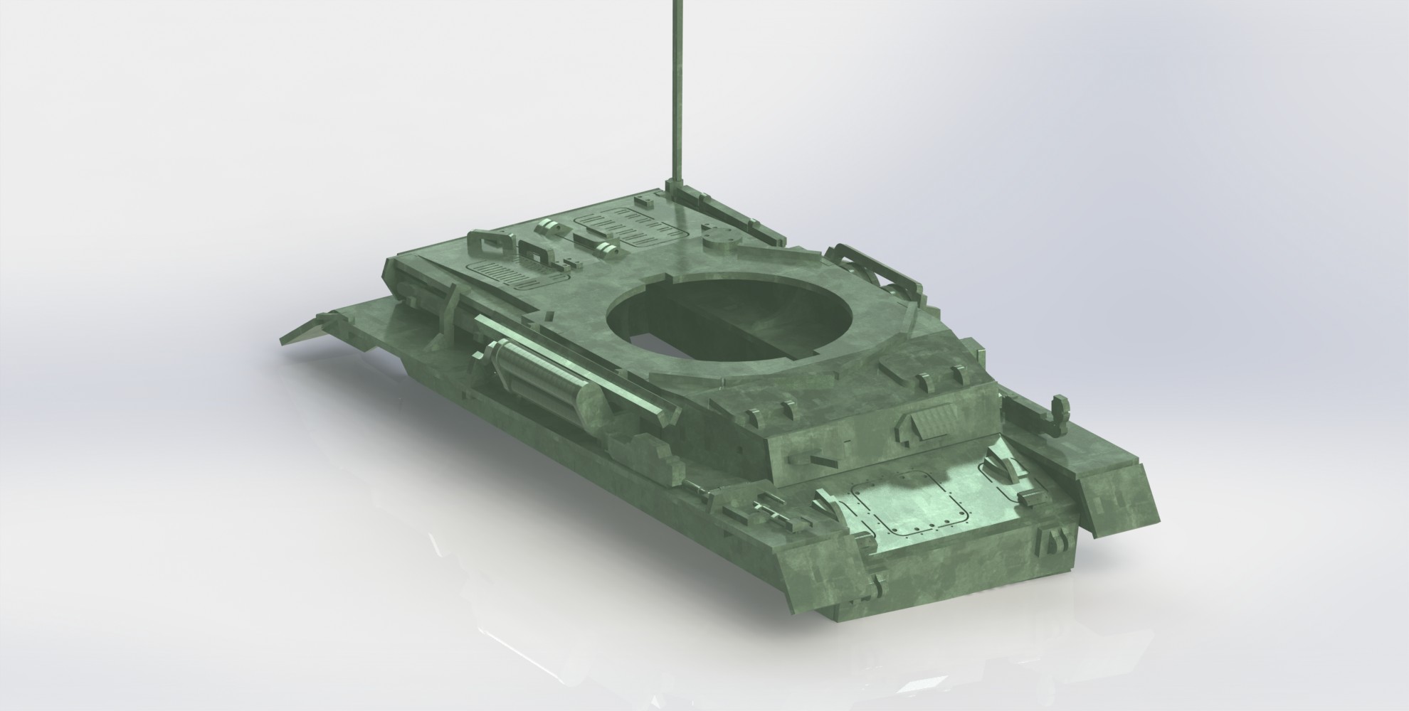 Panzerkampfwagen IV德军坦克模型3D图纸 Solidworks设计 附STEP