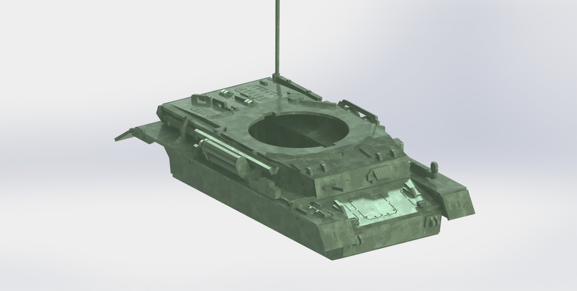 Panzerkampfwagen IV德军坦克模型3D图纸 Solidworks设计 附STEP