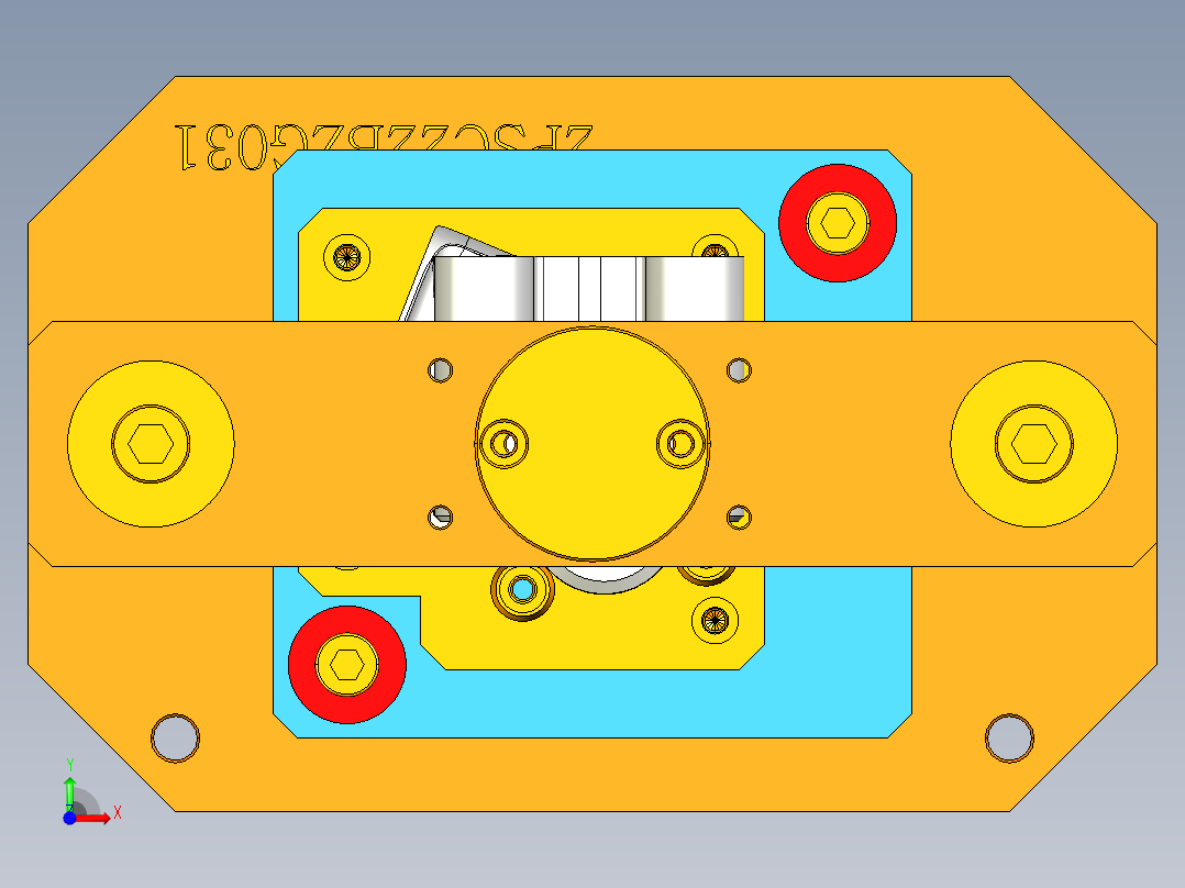 轴承压入工装设备3D模型前视图