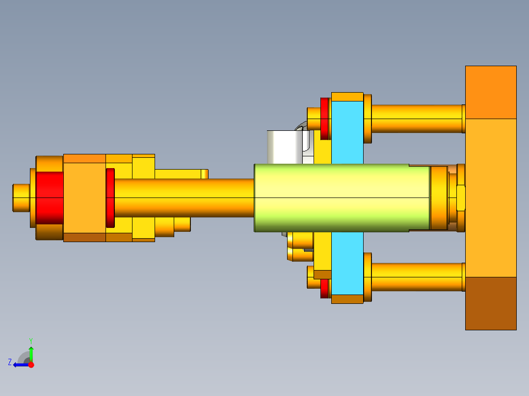 轴承压入工装设备3D模型右视图