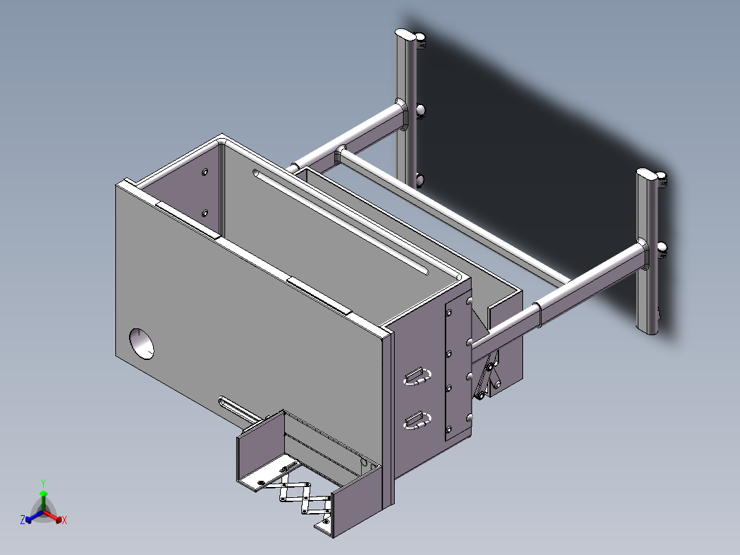 学生课桌正等轴测图