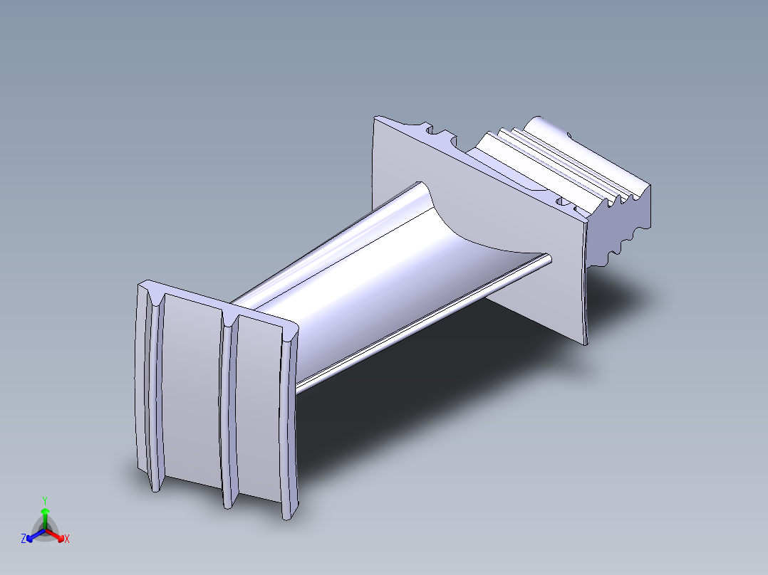 涡轮 叶片 涡扇 (32)正等轴测图