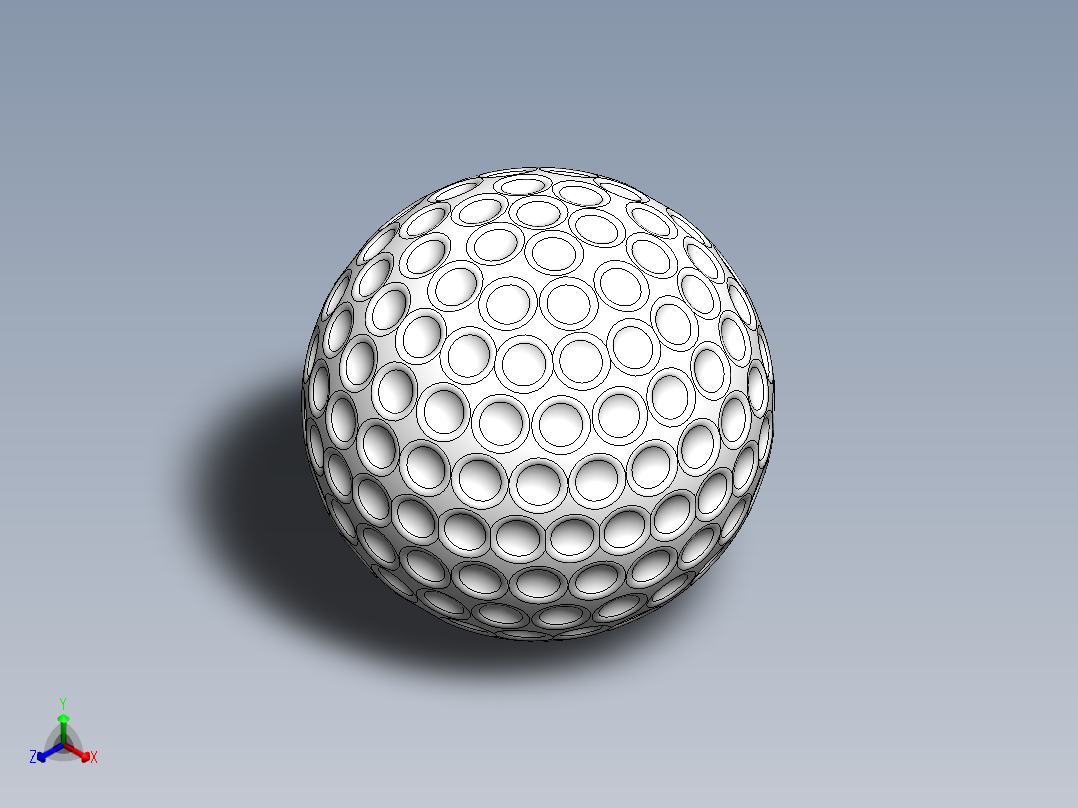 高尔夫球15正等轴测图