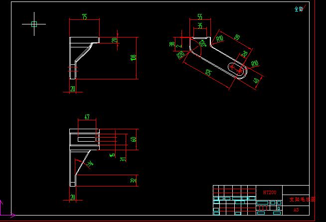 Q263-支架机械加工工艺及铣槽夹具设计【三维proe零件】