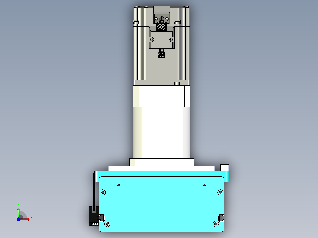 东锦齿条传动DH175G-L167-S50-BU-减速机+750W前视图