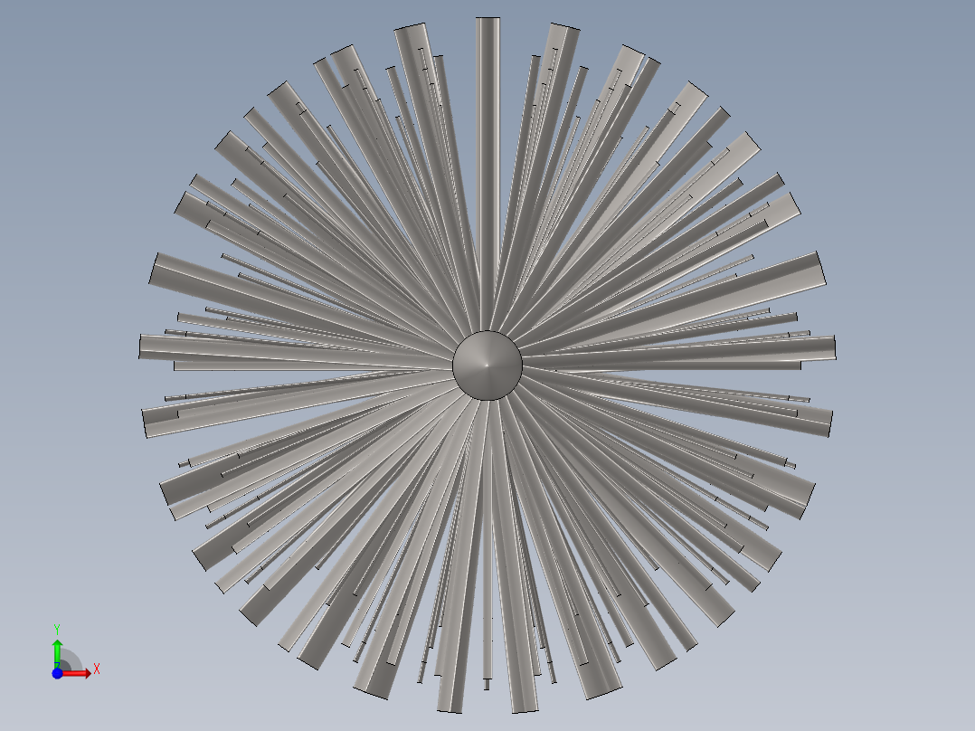 涡轮 叶片 涡扇 (37)前视图