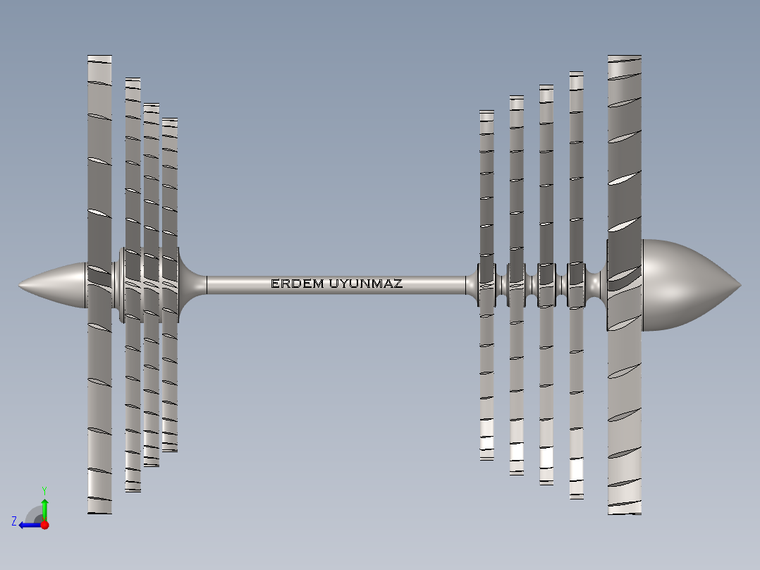 涡轮 叶片 涡扇 (37)右视图