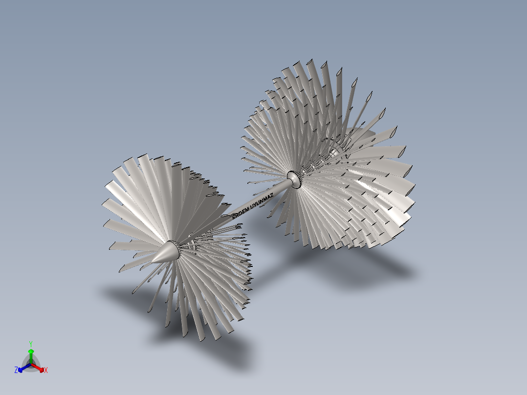 涡轮 叶片 涡扇 (37)正等轴测图