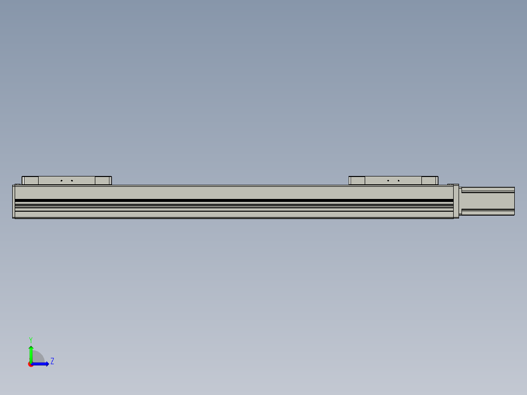 直线模组LHC14-S650-M设计图纸左视图
