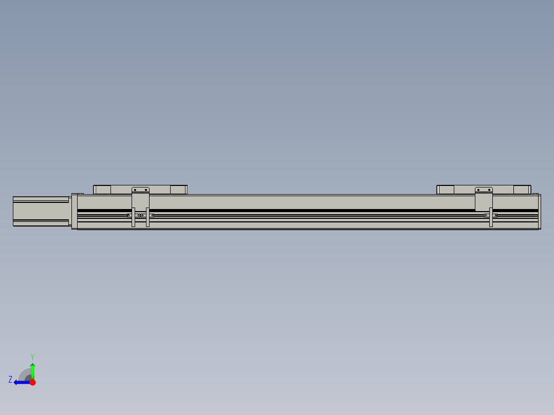 直线模组LHC14-S650-M设计图纸右视图