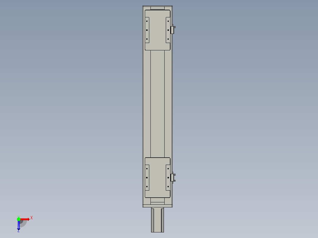 直线模组LHC14-S650-M设计图纸俯视图