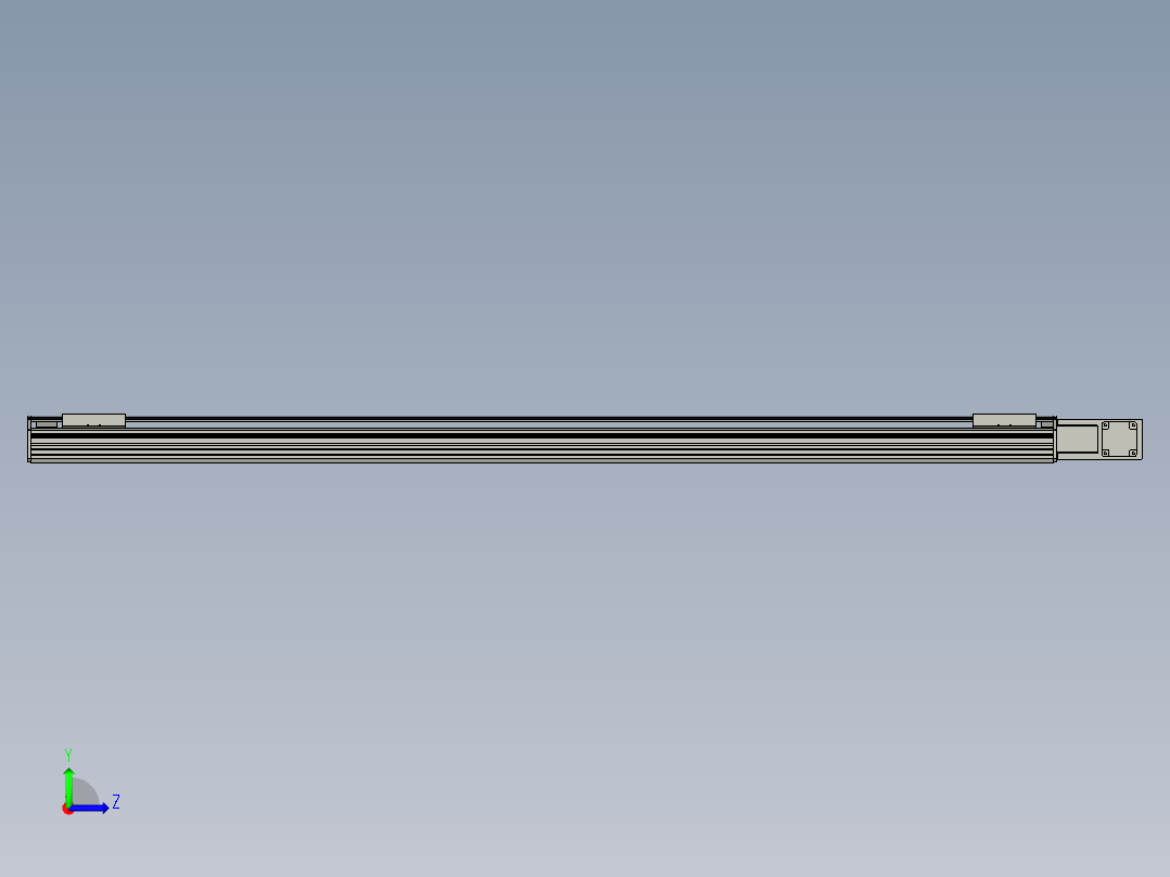 直线模组WG-LHB12-S1550-BR设计图纸左视图