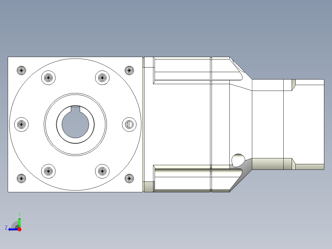 换向器PW90双孔 PGH90-L2 14-50-70-M5右视图
