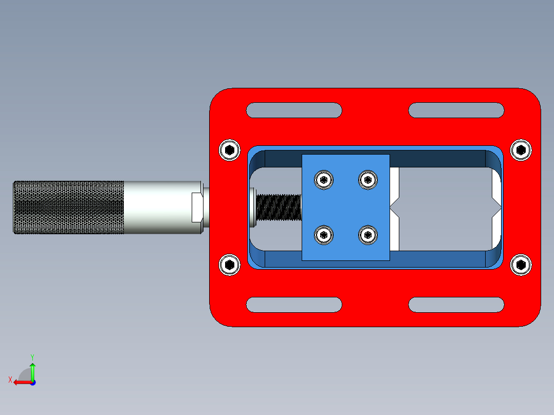 夹紧虎钳后视图