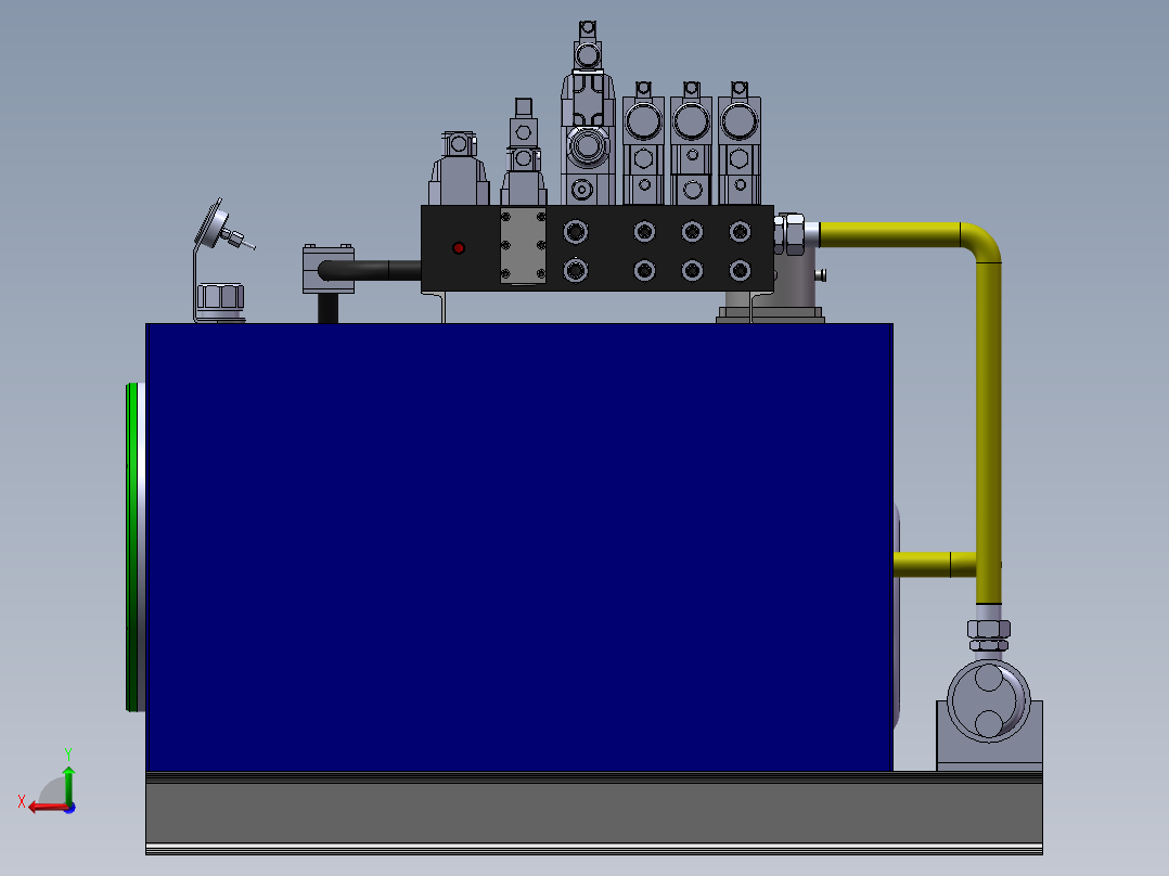 焊接机器人液压站后视图