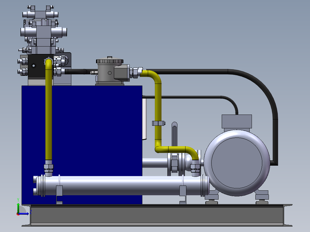 焊接机器人液压站左视图
