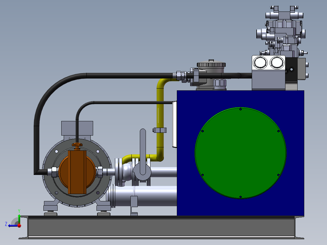 焊接机器人液压站右视图