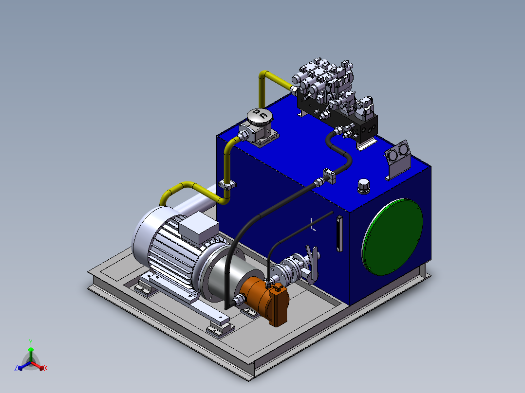 焊接机器人液压站正等轴测图