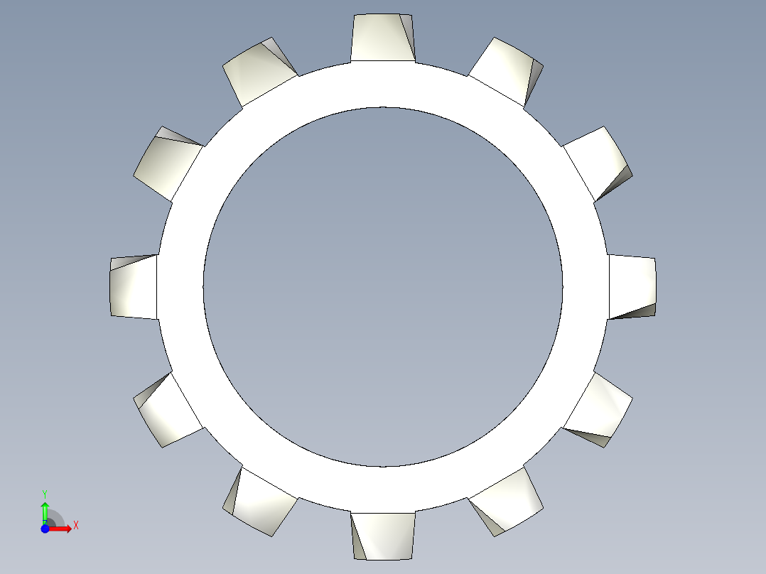 垫圈 外牙锁 公制-EXTERNAL TOOTH LOCK WASHER for M24 SCREW.IGS前视图