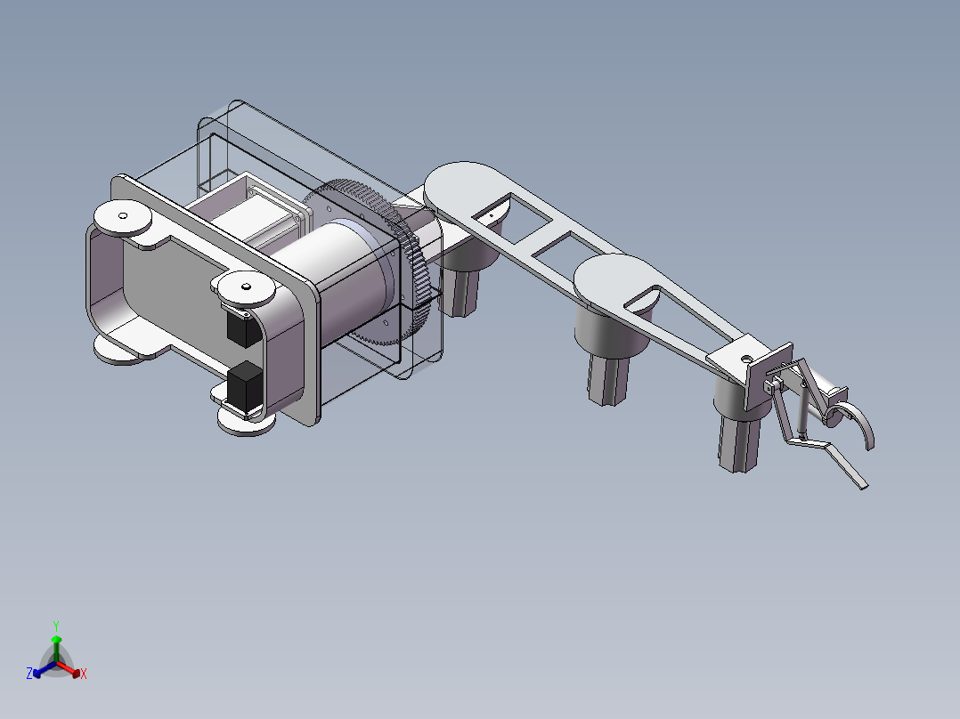 黄瓜采摘机器人的结构设计与研究含三维SW模型620580===700正等轴测图