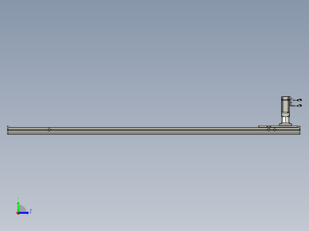 东锦齿条传动DH136G-S1750-BU-减速机+P400W左视图