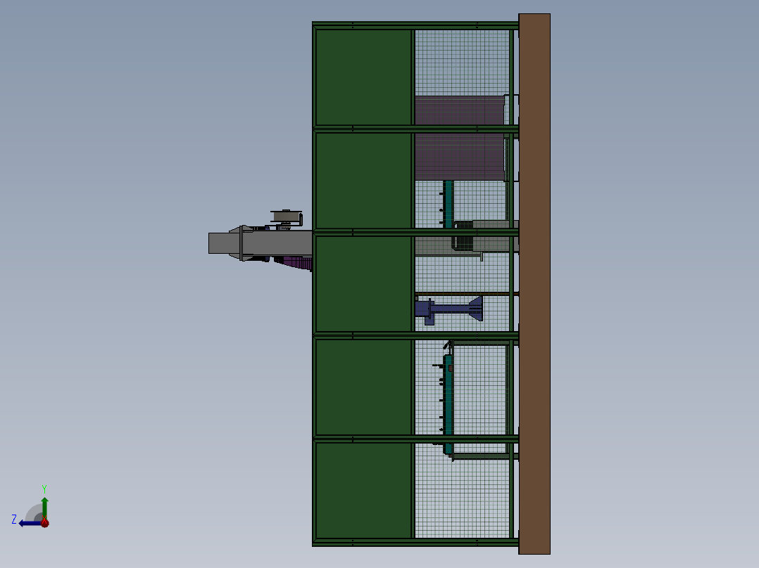 配电柜机器人焊接工作站sw20可编辑右视图