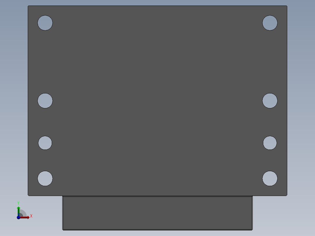 压缩机曲轴箱U钻两孔专机 毕设前视图