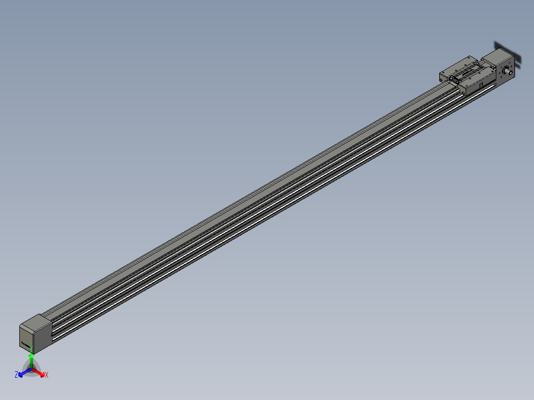 威洛博直线电机模组EB6-L140-S1700-光轴正等轴测图