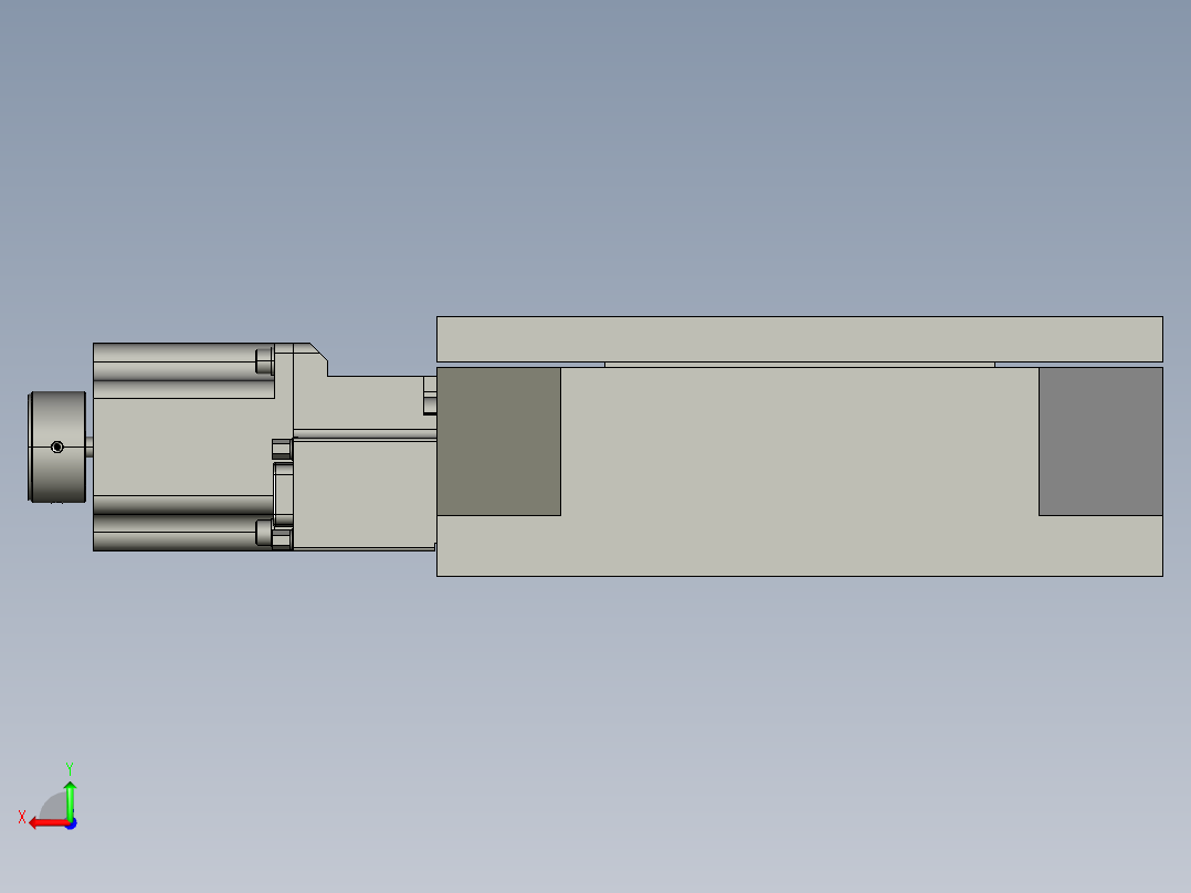 Z轴升降台模型后视图