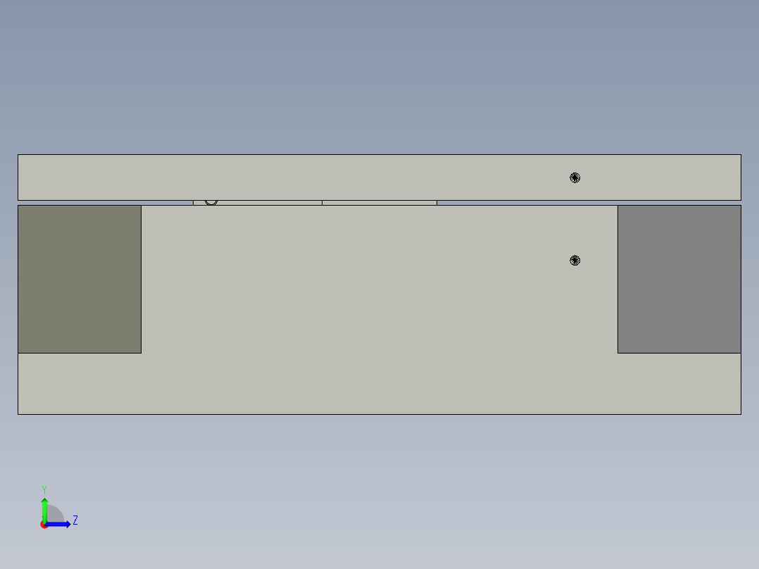 Z轴升降台模型左视图