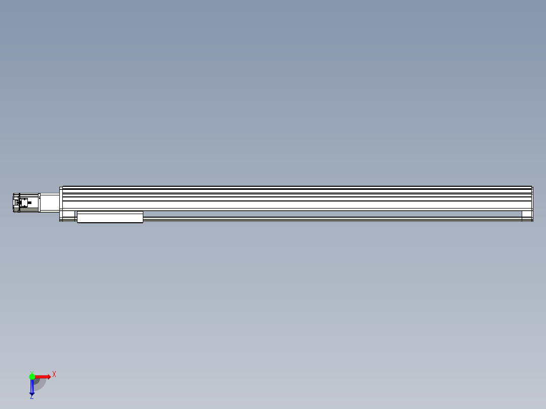 VF丝杆传动-一般环境VF27-Lxx-C-S1550-BC-ZP75-C3俯视图