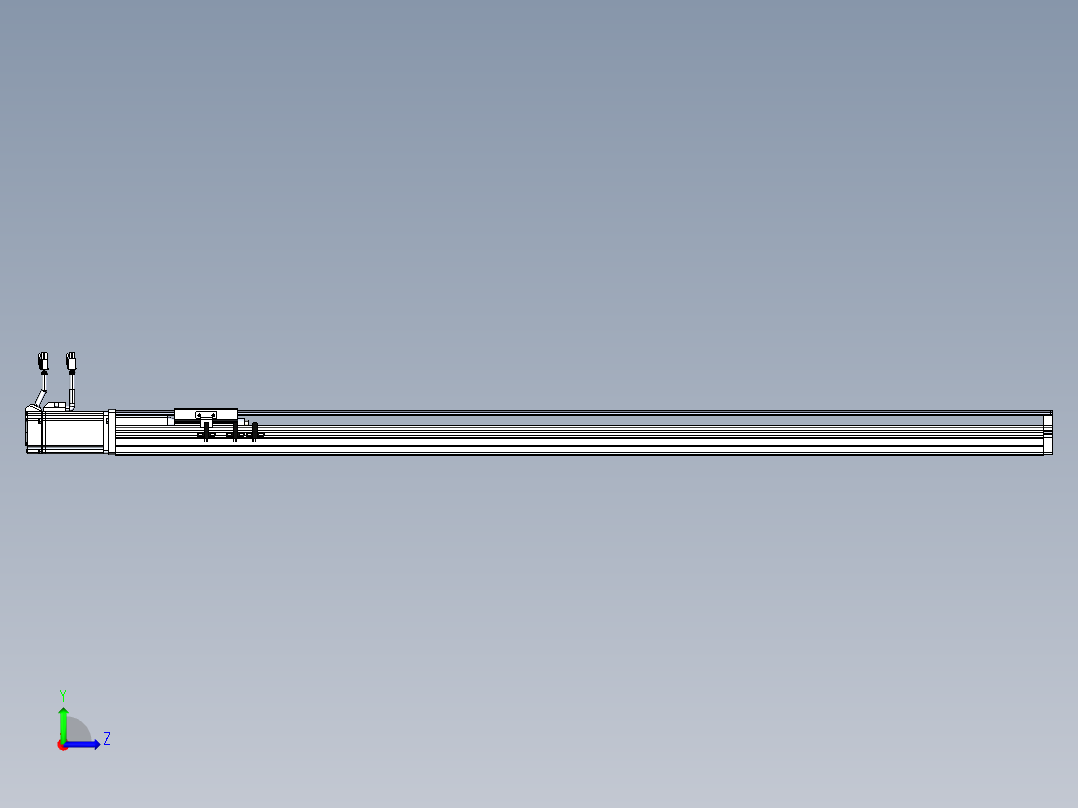东锦丝杆传动-直线滑台模组DH102-C-L10-S1100-BC-P400W-C3左视图