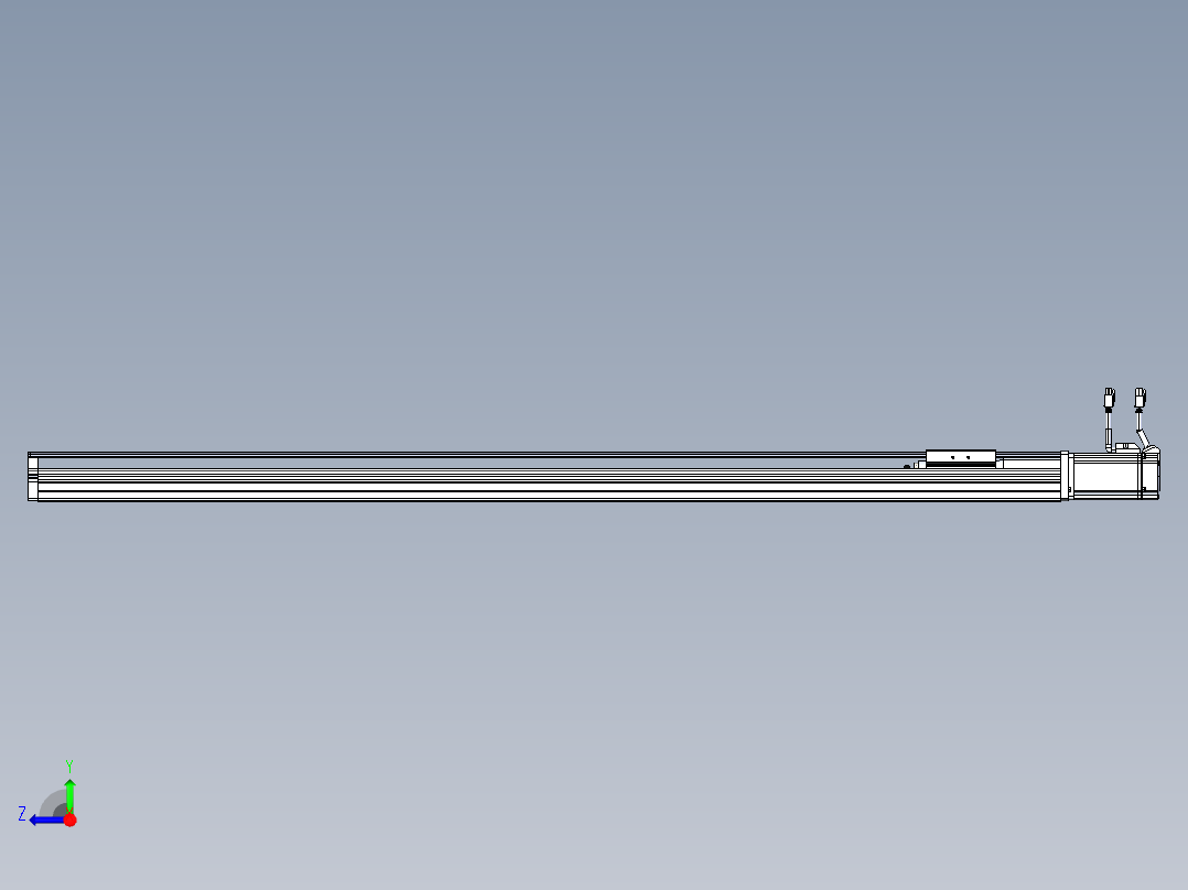 东锦丝杆传动-直线滑台模组DH102-C-L10-S1100-BC-P400W-C3右视图