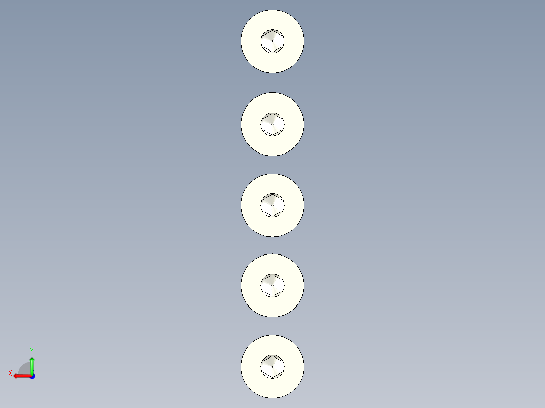 内六角螺栓-M5 Set_CSK Allen Bolt后视图