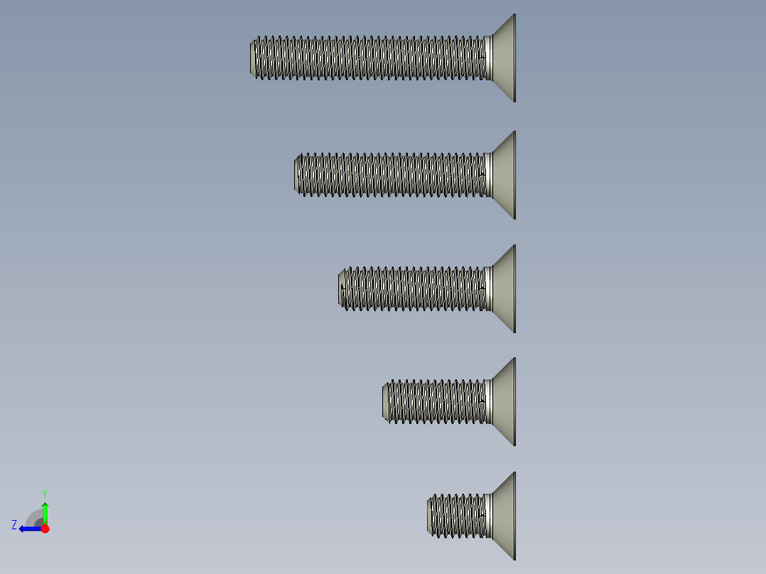 内六角螺栓-M5 Set_CSK Allen Bolt右视图