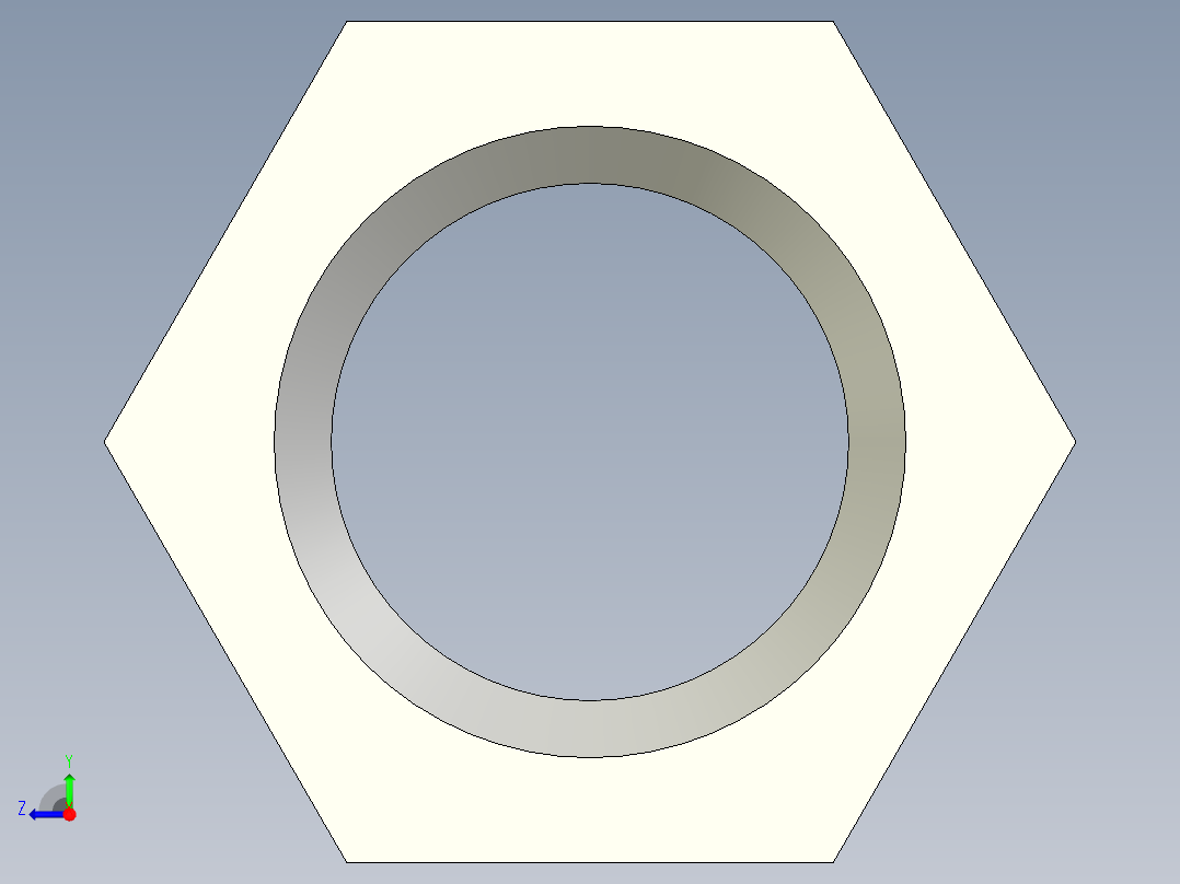 螺母-Nut_M6-15-8-45-0.stp右视图