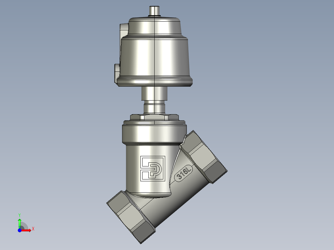 开关阀-角座阀系列图纸前视图