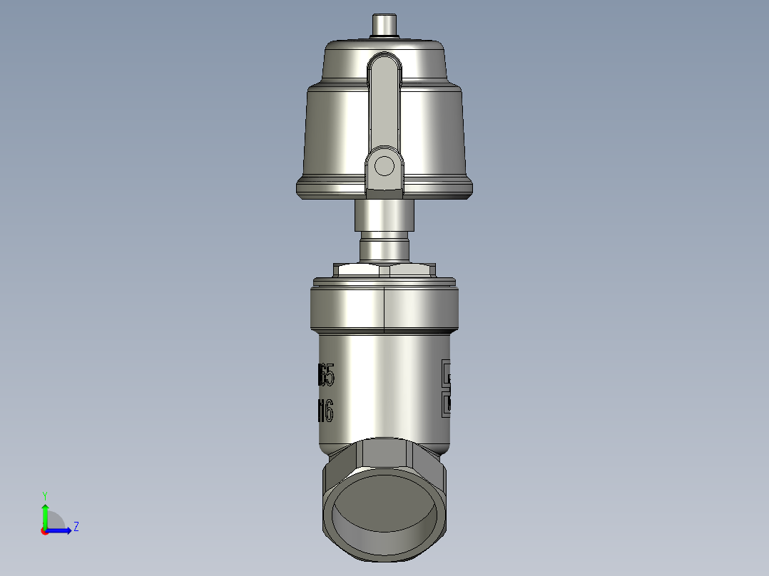 开关阀-角座阀系列图纸左视图
