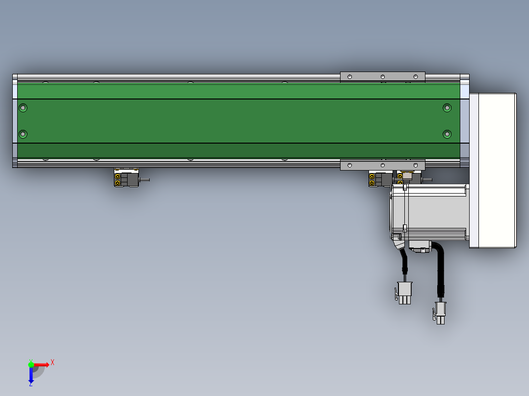 MTH丝杆半封闭模组MT100BS-BR-400W俯视图