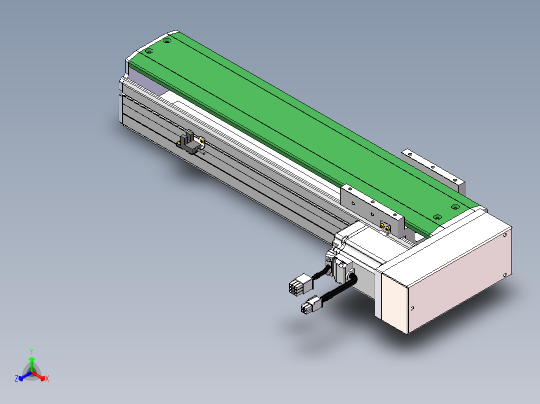 MTH丝杆半封闭模组MT100BS-BR-400W正等轴测图