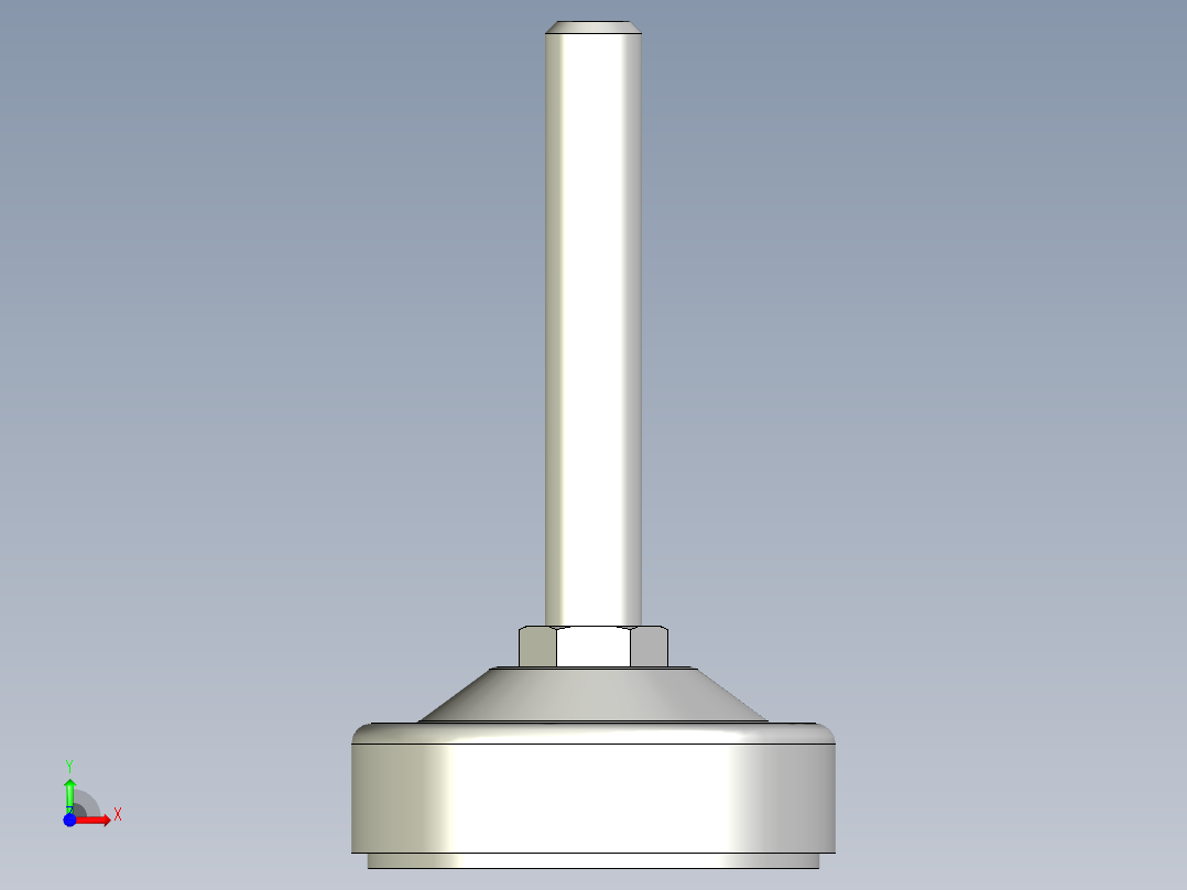 不銹鋼固定腳座5558-3D多系列多零件图纸模型前视图
