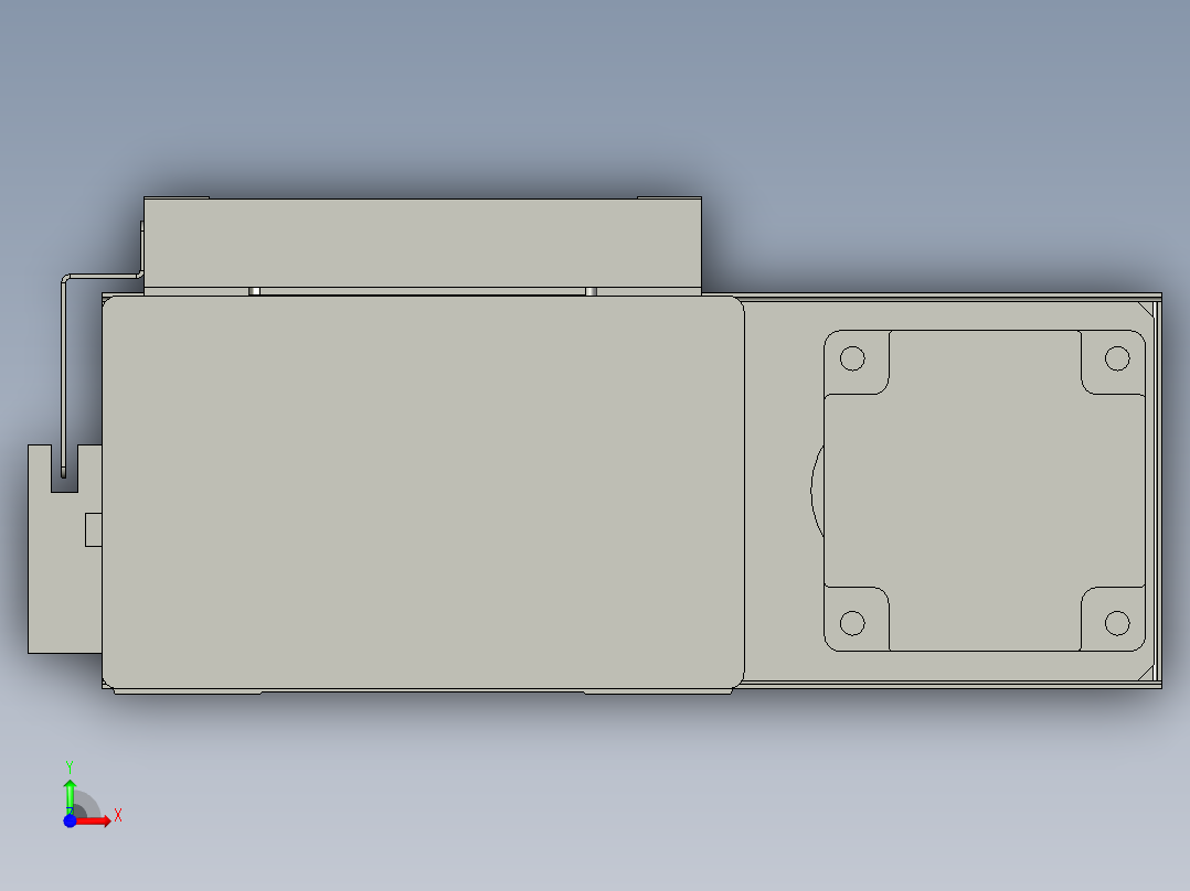 直线模组WG-LHC12-S850-R设计图纸前视图